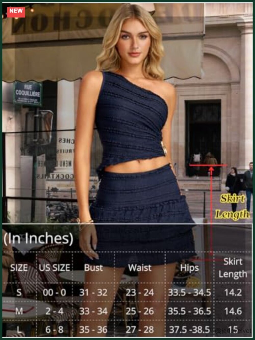 Two Piece Skirt Set with Crop Top, Going Out Festival Club Outfit - Picture 6 of 7